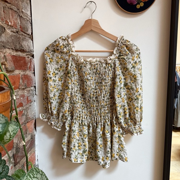 Max Studio | Floral Puff Sleeve Blouse | Small | NWOT - Picture 2 of 5